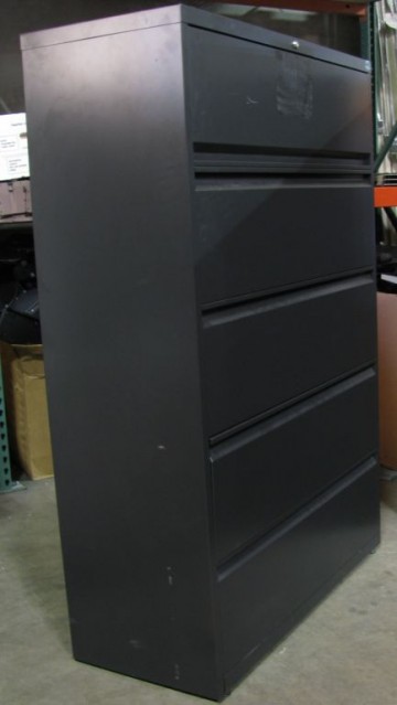 5-Drawer Charcoal Lateral File