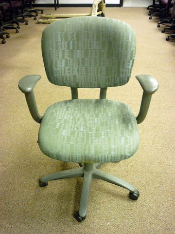 Used Office Task Chairs Green Print