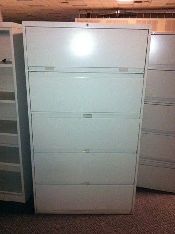Used Steelcase 5 Drawer Lateral File Cabinet 42 Inch Width