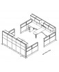 Tile System: 6x6, 70-54"H, Team Configuration