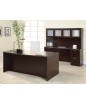 Fairplex Collection: Bowfront Desk with Credenza and Hutch
