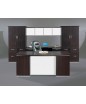 Pimlico Laminate Collection: Rectangular Desk, with Storage, Credenza, Overhead (Frosted Glass)