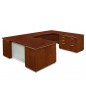 Pimlico Veneer Collection: U-Shape Desk (Bronze Cherry)