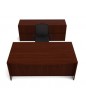 Ruby Collection: Bowfront Desk with Credenza