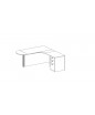 Amber Collection: Bullet Top L-Shape Desk (with Modesty)