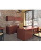 Gitana Collection: Bowfront U-Shape Desk with Wall Mount Storage