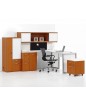 Causeway Collection: L-Shape Desk with Mobile Ped (Honey)