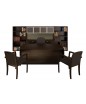 Amber Collection: Executive Configuration: Straight Desk, Credenza, Wall-Mounted Storage