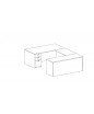 Amber Collection: Rectangular U-Shape Desk