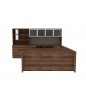 Amber Collection: U-Shape Desk (Park Walnut)
