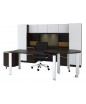 Verde Collection: Table Desk with Pivot & Credenza with Storage Options