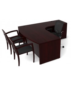 Veneer L-Shape Desk